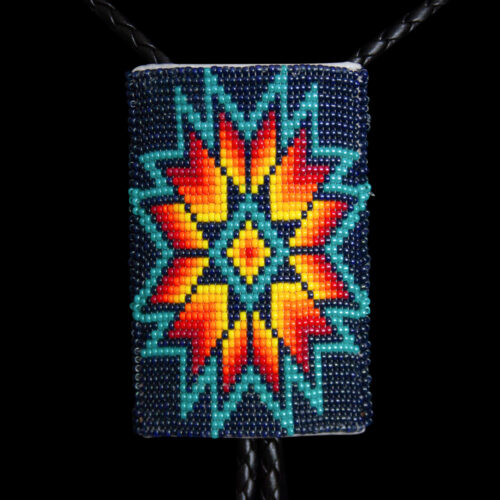 Beaded Bolo Tie - Sioux Star