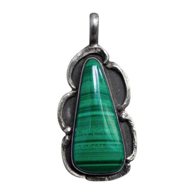 Malachite Silver Navajo Pendant