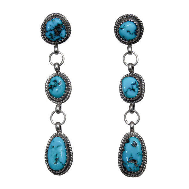 Triple Drop Turquoise Earrings