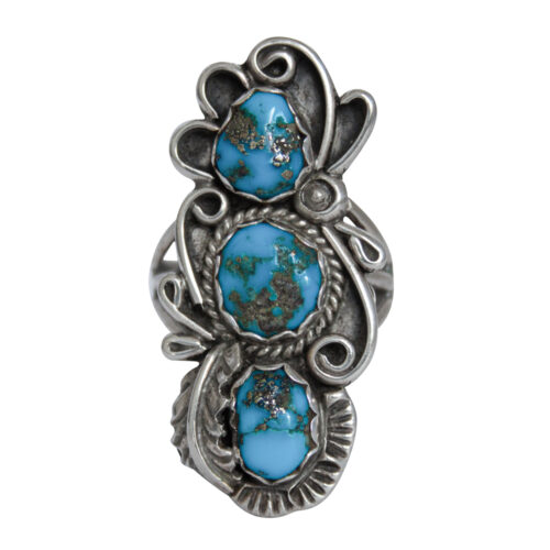 Turquoise Trio Navajo Ring