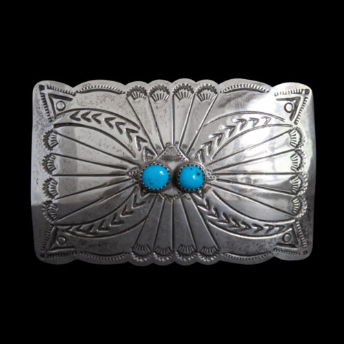 Twin Turquoise Belt Buckle