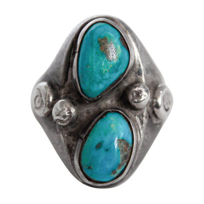 Twin Turquoise Navajo Ring