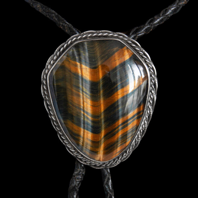 Vintage Tigers Eye Bolo Tie