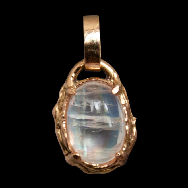 18K Gold Moonstone Pendant