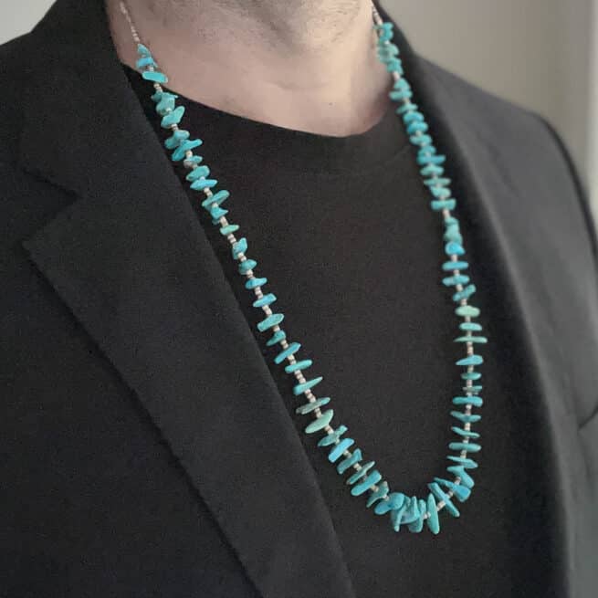 Long Zuni Turquoise Necklace