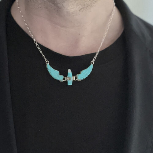 Mini Turquoise Eagle Necklace