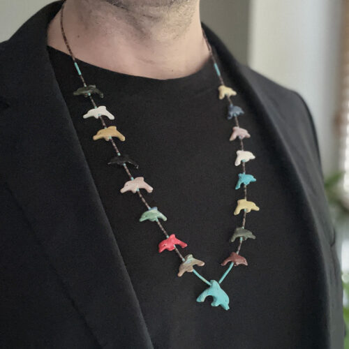 Multicolour Dolphin Zuni Necklace