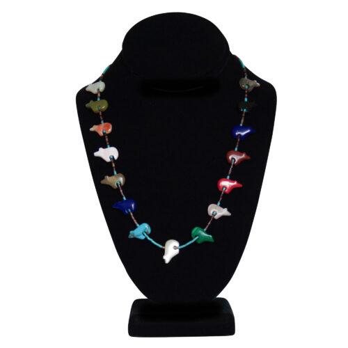 Multicolour Zuni Bear Necklace