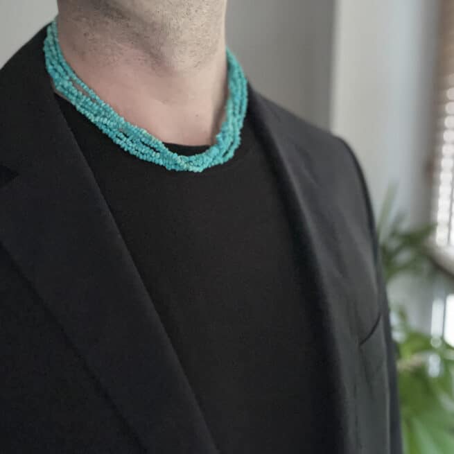 Multistrand Turquoise Choker Necklace