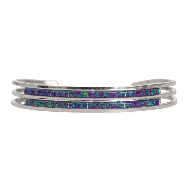 Twin-Row Purple Opal Bracelet