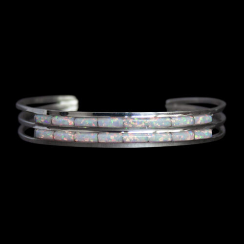 Twin-Row White Opal Bracelet-2