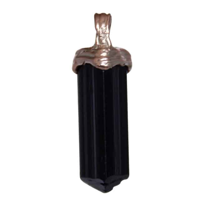 9K Gold Black Tourmaline Talisman