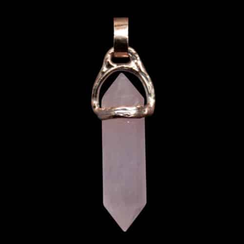 9K Gold Rose Quartz Talisman