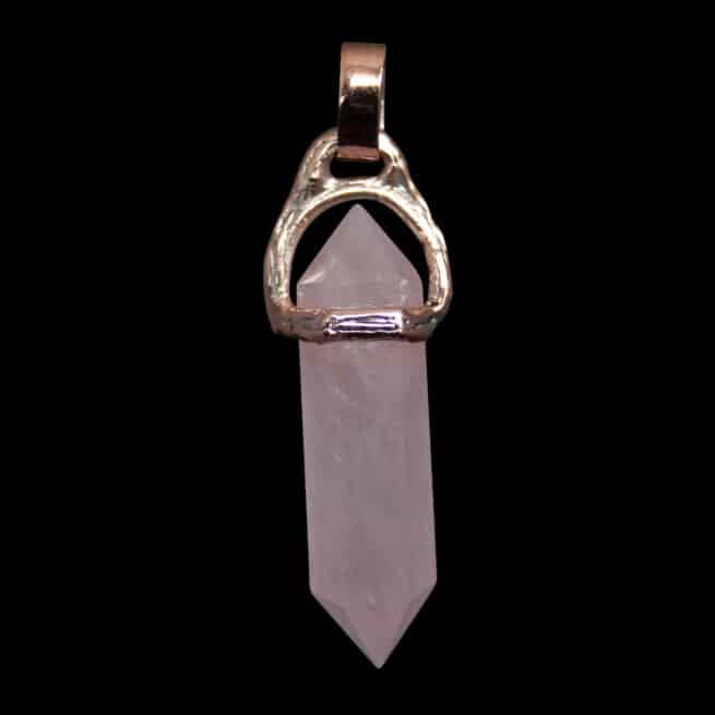 9K Gold Rose Quartz Talisman