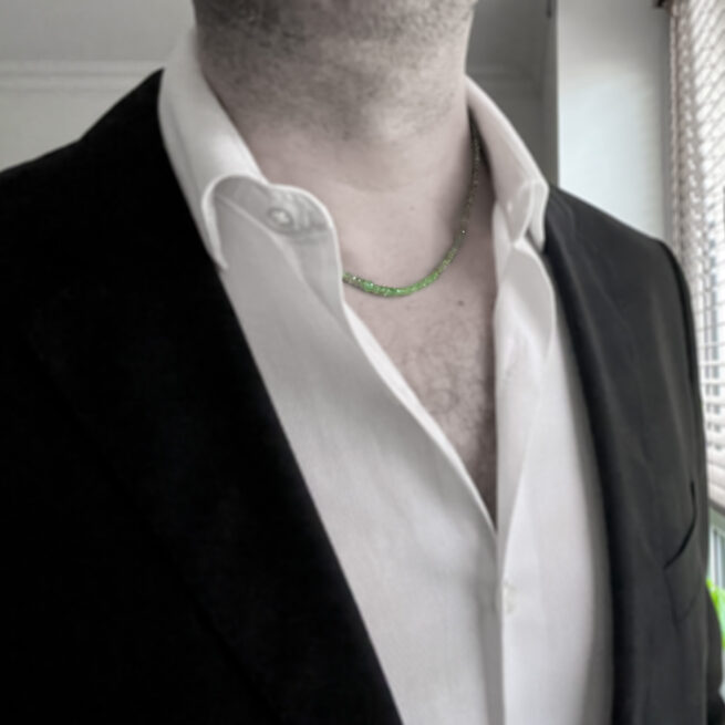 Faceted Green Emerald Necklace