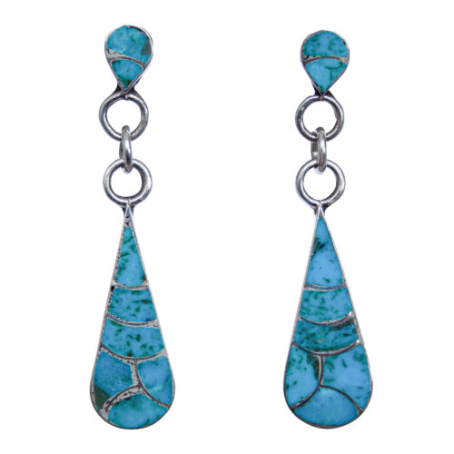 Fish Scale Turquoise Earrings