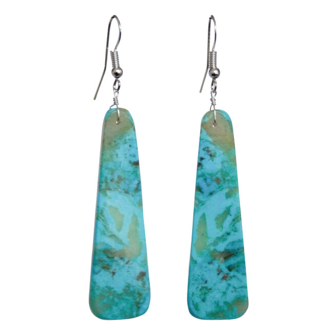 Navajo Turquoise Slab Earrings