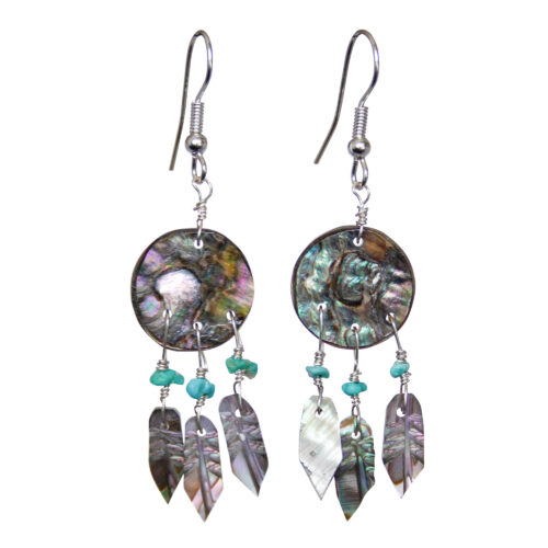 Spirit Shield Earrings - Abalone