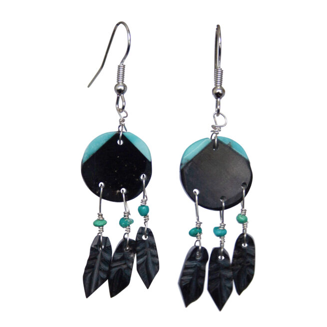 Spirit Shield Earrings - Jet