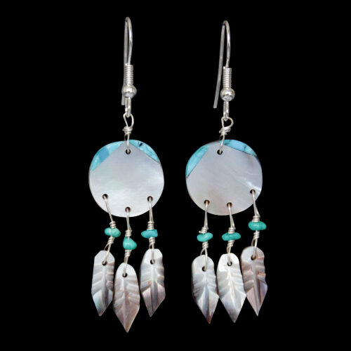 Spirit Shield Earrings - Pearl