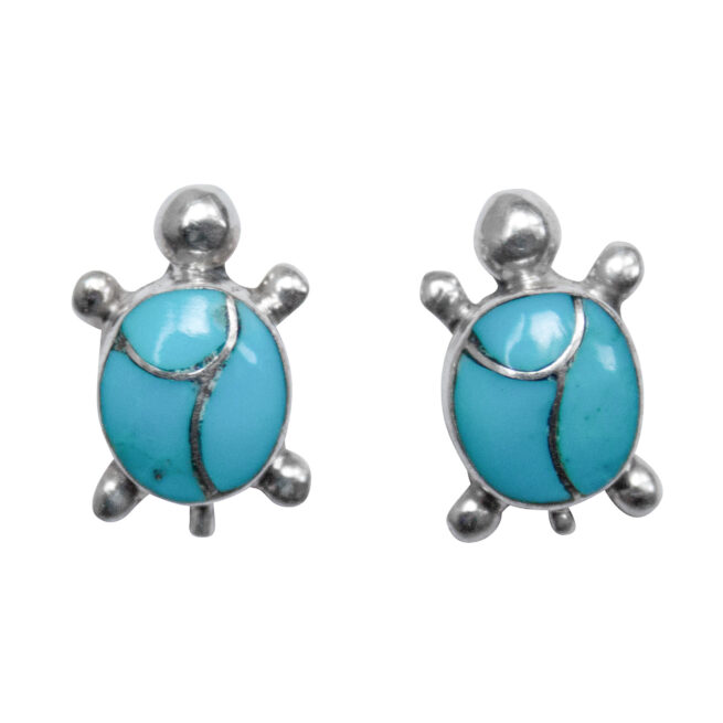 Turquoise Turtle Stud Earrings