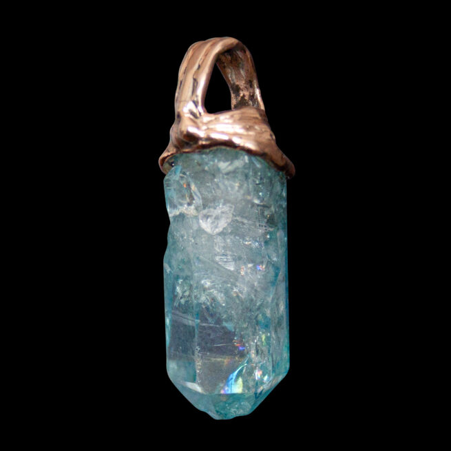 9K Gold Aqua Aura Pendant - Image 4